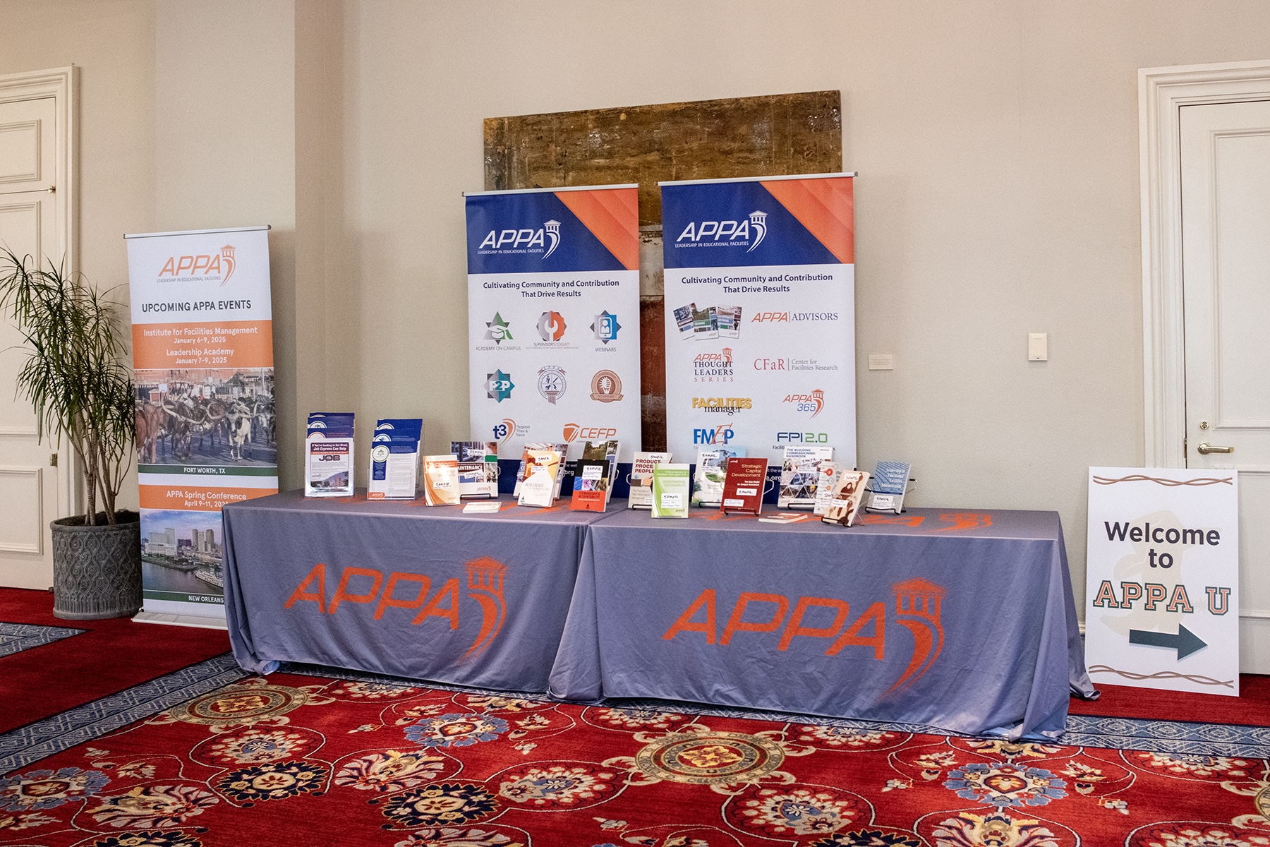 APPAU event photo: registration desks